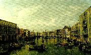 Canaletto vy over canal grande i venedig oil